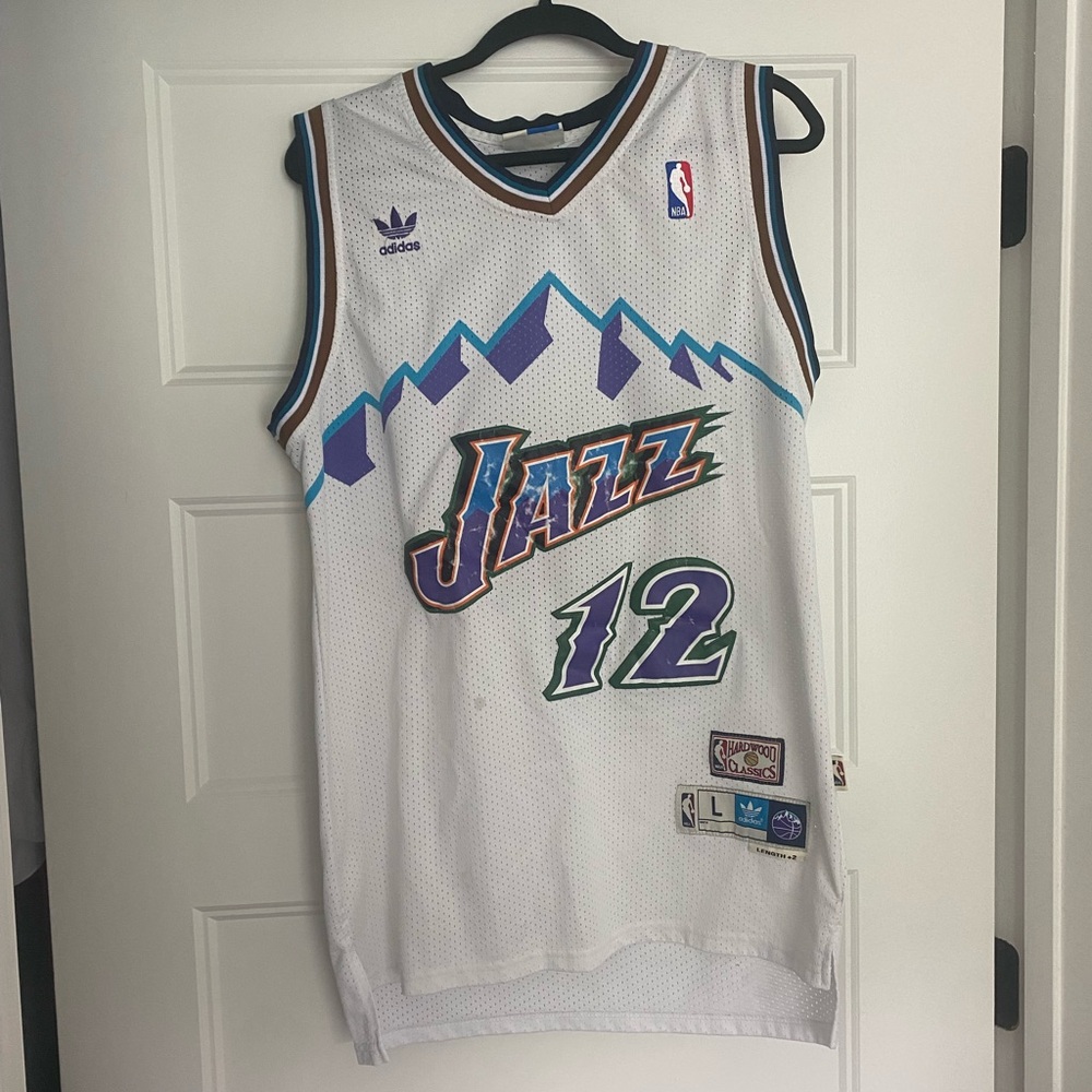 Stockton Jazz Basketball Jersey #12